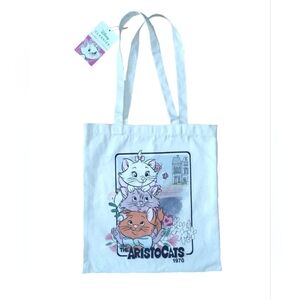 Aristocats Marie Canvas Tote Bag Book Bag with Toulouse Berlioz Disney Licensed